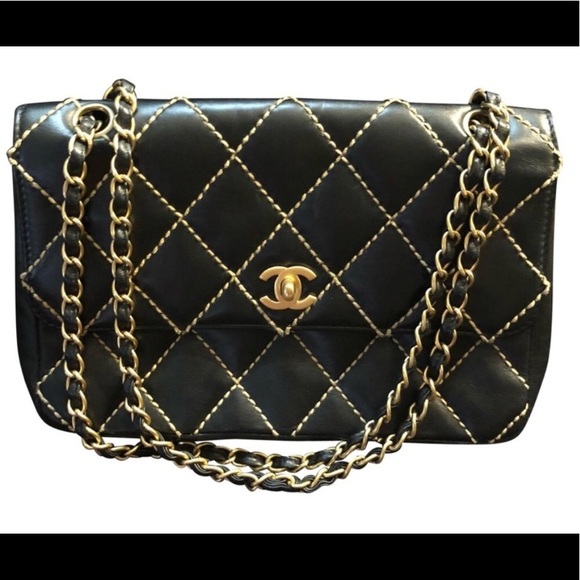 CHANEL CALF SKIN Wild stitch flap bag 💝 - Picture 4 of 8